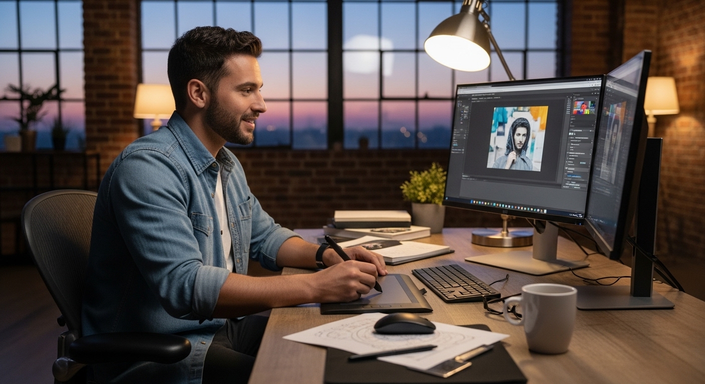 Adobe Photoshop with AIFrontEnd Dev. with AI